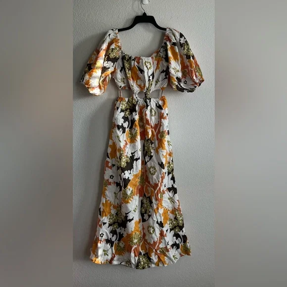 Faithfull the Brand Trinita Maxi Dress in Elvinna Floral Print, NWT, Size M